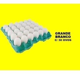 BANDEJA OVOS GRANDE BRANCO C/30 OVOS